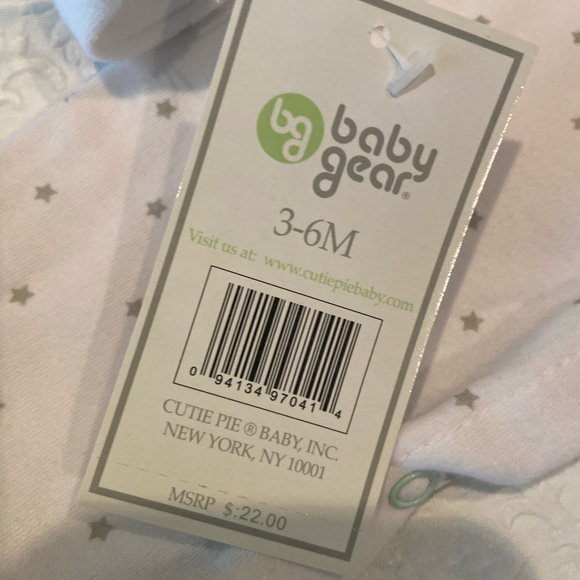 Mint green Onesie & blanket set with elephant print, sz 3-6 months - Picture 4 of 6